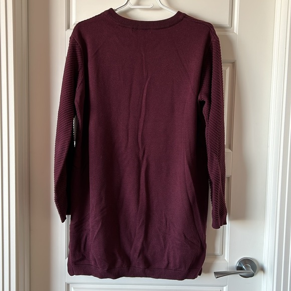 Max Cocos burgundy tunic sweater - Picture 2 of 6